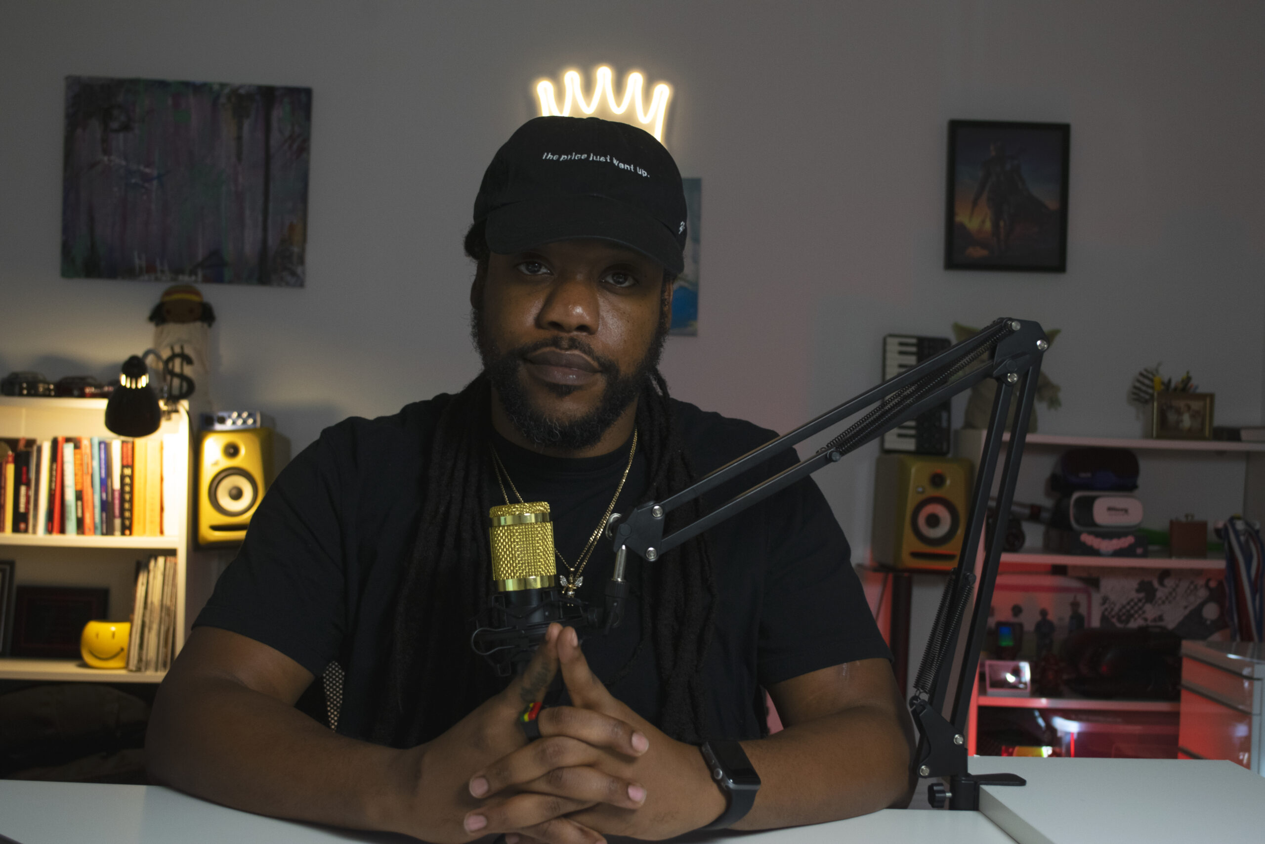 stefan grant sitting in his office/studio